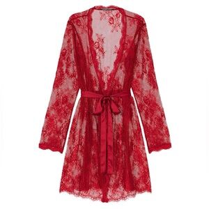 VICTORIA'S SECRET
 Lace Robe SIZE:M/L